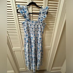 Blue floral J. Marie maxi dress size large